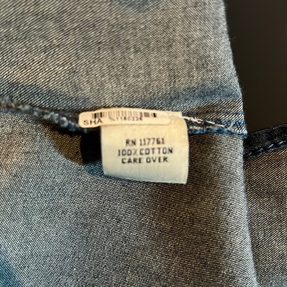 Speed Control Denim Chambray Rose T Shirt Dress - Picture 6 of 7